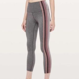 Lululemon take a hint 7/8 tight heathered black size 6